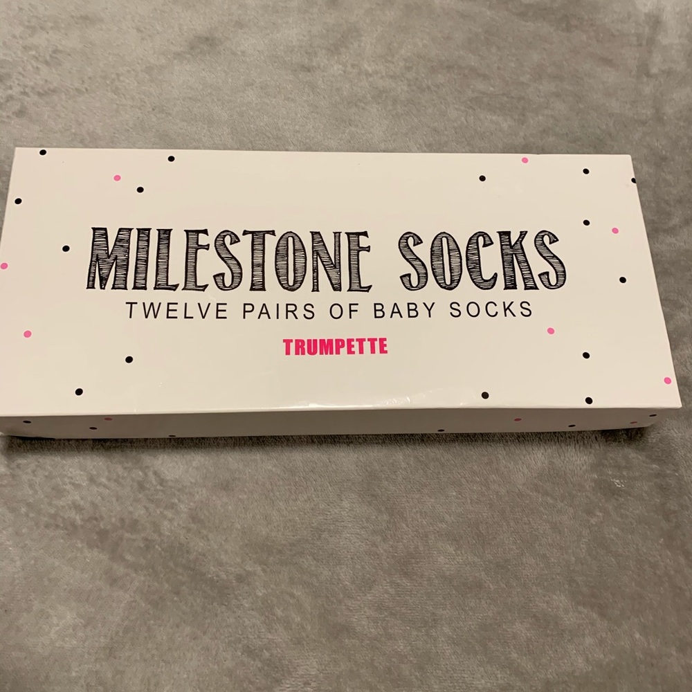 Trumpette milestone baby socks 12 pairs